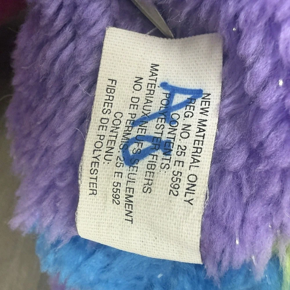 Vtg Swibco Cosmo Teddy Bear Plush Color Block Glitter 2000 Stuffed Animal HTF